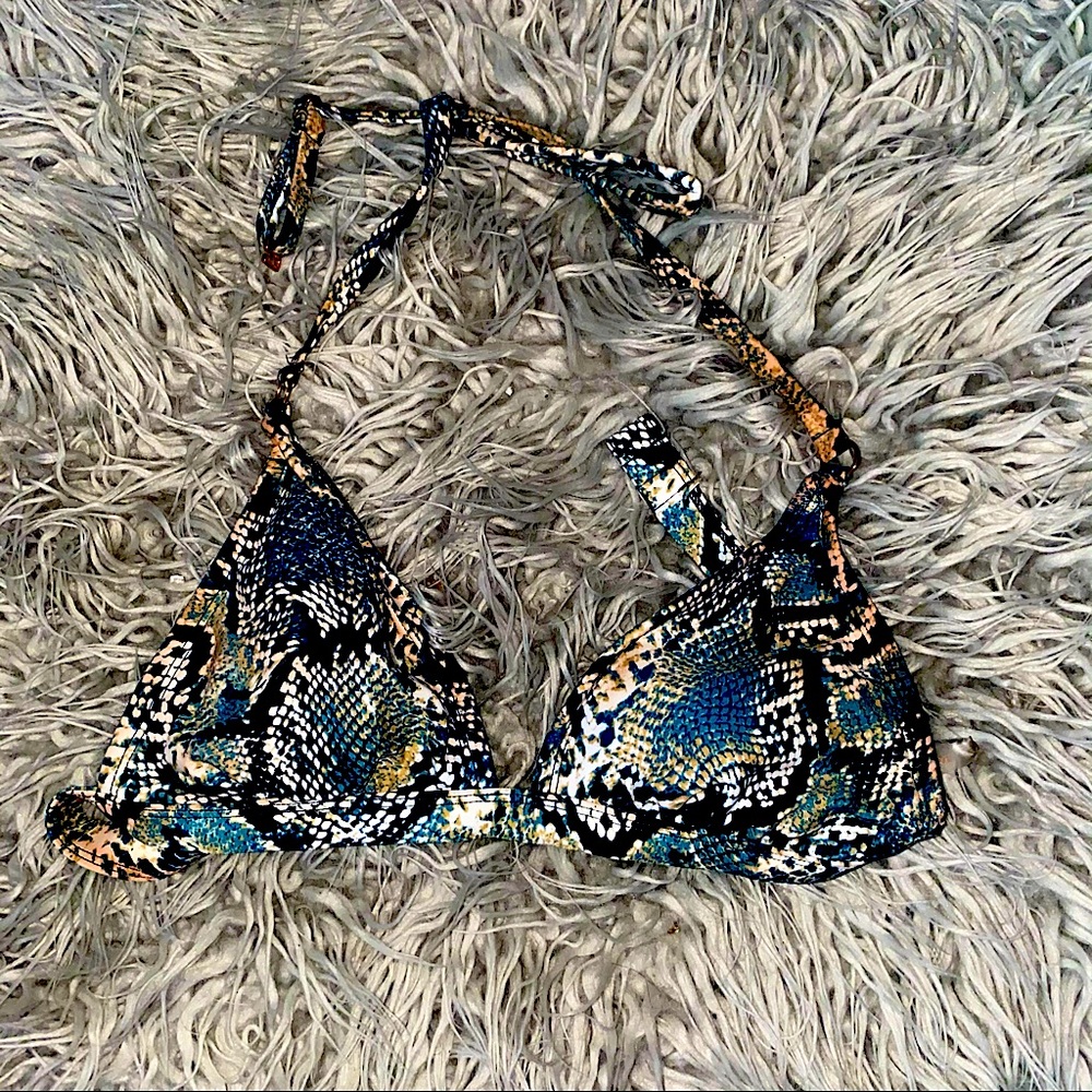 Snakeskin Bikini Top
